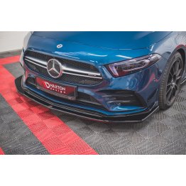Накладка сплиттер на передний бампер Вар3 на Mercedes A W177 A35 AMG